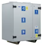 centrala wentylacyjna z wymiennikiem obrotowym, stojąca z króćcami do góry, nagrz. elektryczna, strona lewa, silniki EC, automatyka A31 AV01RV800HE-LA31