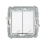 ICON Mechanizm łącznika podwójnego schodowego biały mat