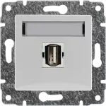 VENA Gniazdo multimedialne USB, bez ramki BIAŁY ANTYBAKTERYJNA POWŁOKA