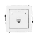 DECO Mechanizm gniazda komputerowego pojedynczego 1xRJ45, kat. 6, 8-stykowy biały