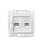 LOGI 02-1410-002 bi Gniazdo komputerowe podwójne niezależne (2x RJ45Cat 5e Jack)
