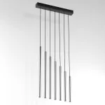 NER PANEL ZPD7 wisząca max. 7x2,5W, G9, 230V, przewód czarny, kolor srebra (gładki mat)