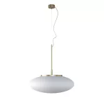 OVAL fi550 wisząca max.3x23W, E27, 230V, przewód transparentny, kolor złota (gładki mat)