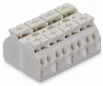 4-przewodowy blok zasilający; bez styku PE; 4-bieg.; 1 stopka zatrzaskowa na biegun; 4 mm²; 4,00 mm²; biały