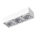 TUZ X3Sh AR111 stropowy max. 3x60W, G53, 12V/AC, biały sygnałowy (mat struktura) RAL 9003