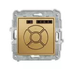 ICON Mechanizm elektronicznego sterownika roletowego (sterowanie lokalne i pilotem) złoty