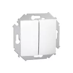 SIMON 15 WS15-1591397-030 Łącznik schodowy podwójny (moduł) 10AX, 250V~, zaciski śrubowe; biały