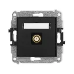 ICON Mechanizm gniazda antenowego pojedynczego typu F (SAT) pozłacany czarny mat