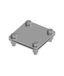 [NI V2A] Złącze uniwersalne bednarka / bednarka 80x80mm