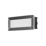 Wall fixture IP65 Rect Rectangular LED 3.3W LED warm-white 3000K Stainless steel 345 PX-0540-ALU