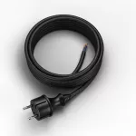 PP-40H/5M/2X1,0/H05VV-F Przewód przyłączeniowy z wtyczką prostą IP44 ; 2x1; H05VV-F; 5m; czarny