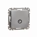 Gniazdo TV końcowe (4dB), Sedna Design & Elements, srebrne aluminium