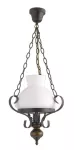 7076 Lampa wisząca Petronel E27/1x60W mat czarny/orzech 230V, 50Hz