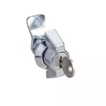 PanelSeT Okrągły zamek z wkładką dwupiórkową 3mm do S3X, zamak chromowany