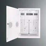 Rozdzielnica p/t licznikowa RW 14NN P O 2T3F+18S płytka 577x423x135; z okienk; z.p.9081; IP30; RAL9003