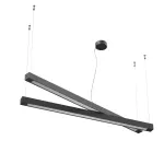 RAMITA P2 wisząca LED 45W/4365lm/4000K, 230V, czarny głęboki (mat struktura) RAL 9005