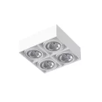 TUZ X5Sh AR111 stropowy max. 4x60W, G53, 12V/AC, biały sygnałowy (mat struktura) RAL 9003