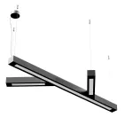 RAMITA T1 wisząca LED PHILIPS LV 54W/6600lm/4000K/TD, 230V, czarny głęboki (mat struktura) RAL 9005