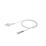 Przewód przyłączeniowy z zalewaną wtyczką płaską biały PVC 250V~/2,5A 2x0,5mm² - 2m S-13-0,5-2-1