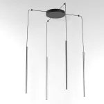 NER PANEL ZAS4 wisząca max. 4x2,5W, G9, 230V, przewód czarny, kolor srebra (gładki mat)