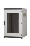 Szafa stojąca pyłoszczelna IP 54 42Ux 600x1000 osłona pełna, boki zdejmowane, drzwi szyba Ral 7035
