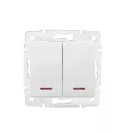 LOGI 02-1023-102 bi Łącznik zwierny podwójny LED