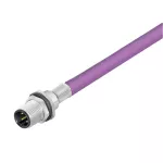SAIE-M12S-PB-2.0U HW Złącze okrągłe, do wbudowania (z kablem), nr.katalogowy 1279490200