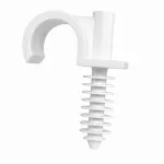 RING-22 Uchwyty typu ring, o 22, rury pcv, peschel, cu; biały; op.25szt