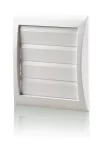kratka wentylacyjna 193x188 mm z żaluzją i kołnierzem fi 125 mm, biała