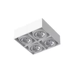TUZ X5Sd LED111 stropowy max. 4x20W, G53, 12V/DC, srebrny aluminiowy (mat struktura) RAL 9006