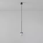 COTTON 200 fi100 wisząca max.1x1,9W, G9, 230V, przewód czarny, szary grafitowy (mat struktura) RAL 7024
