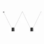 Pendant Attic Double Rectangular Shape E27 30W Black 1537lm 00-7396-05-05