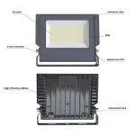 RTV0700008 Naświetlacz LED ASPIRE 100W 6000K 11000lm 230V Forever Light