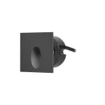 Recessed wall lighting IP65 Icon Square LED 3.3W LED warm-white 3000K ON-OFF Black 228 PX-0357-NEG
