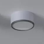 KAPS A1/10 stropowy LED 10W/1000lm/3000K, 230V, czarny głęboki (mat struktura) RAL 9005, srebrny aluminiowy (mat struktura) RAL 9006