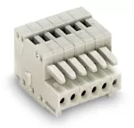 1-przewodowe gniazdo CAGE CLAMP®, pełna ochrona przed błędnym wetknięciem, jasnoszary 733-110