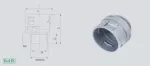 HSSV M16x1.5 NW12 HSSV ZŁĄCZE DŁAWIĄCE M 16 szary