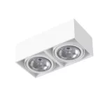 TUZ X2Sd LED111 stropowy max. 2x20W, G53, 12V/DC, biały sygnałowy (mat struktura) RAL 9003