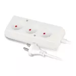PS-360/1,5 Przedłużacz z trzykrotnym gniazdem 3x2p, 10A; 1,5m; biały