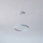 ALFREDO 810/U wisząca DIRECT LED PHILIPS LV 50,5W/8000lm/3000K/TD/CAS, 230V, srebrny aluminiowy (mat struktura) RAL 9006