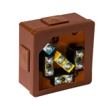 VP-01 Puszka n/t 86x86x40mm IP55 4-wl klik dł.gum. z zac. brąz
