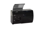 VG-2 Koala Gn. podw. 2x2P+Z SCHUKO n/t IP44 czarne z klapką dymną