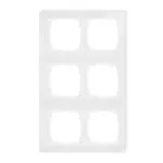 DECO Ramka modułowa 6 krotna (2 poziom, 3 pion) - efekt szkła (ramka biała; spód biała)
