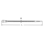 Opaska kablowa  2,5 x 100 mm z oczkiem 100szt