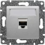 VENA Gniazdo komputerowe poj. RJ45, kat. 5, bez ramki, ALUMINIUM