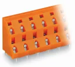 2-piętrowa złączka do płytek drukowanych 2,5 mm² RM 10,16 mm 6-bieg, pomarańczowa 736-853