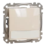 Przycisk z etykietą i podświetleniem (12V Ac), Sedna Design & Elements, beżowy