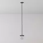 CLAR 250 fi100 wisząca wpust LED 2,7W/298lm/3000K, 230V, przewód czarny guma, szary grafitowy (mat struktura) RAL 7024