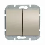 WP-2/5O Wyłącznik 2-klawiszowy schodowy-ONYX- p/t 10A, 250V; satyna