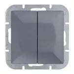 Łącznik p/t świecznikowy Pearl, 10A, 250V, WP-2P, antracyt